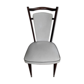 Chair wood and imitation leather seated