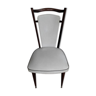 Chair wood and imitation leather seated