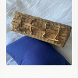Vintage wicker suitcase