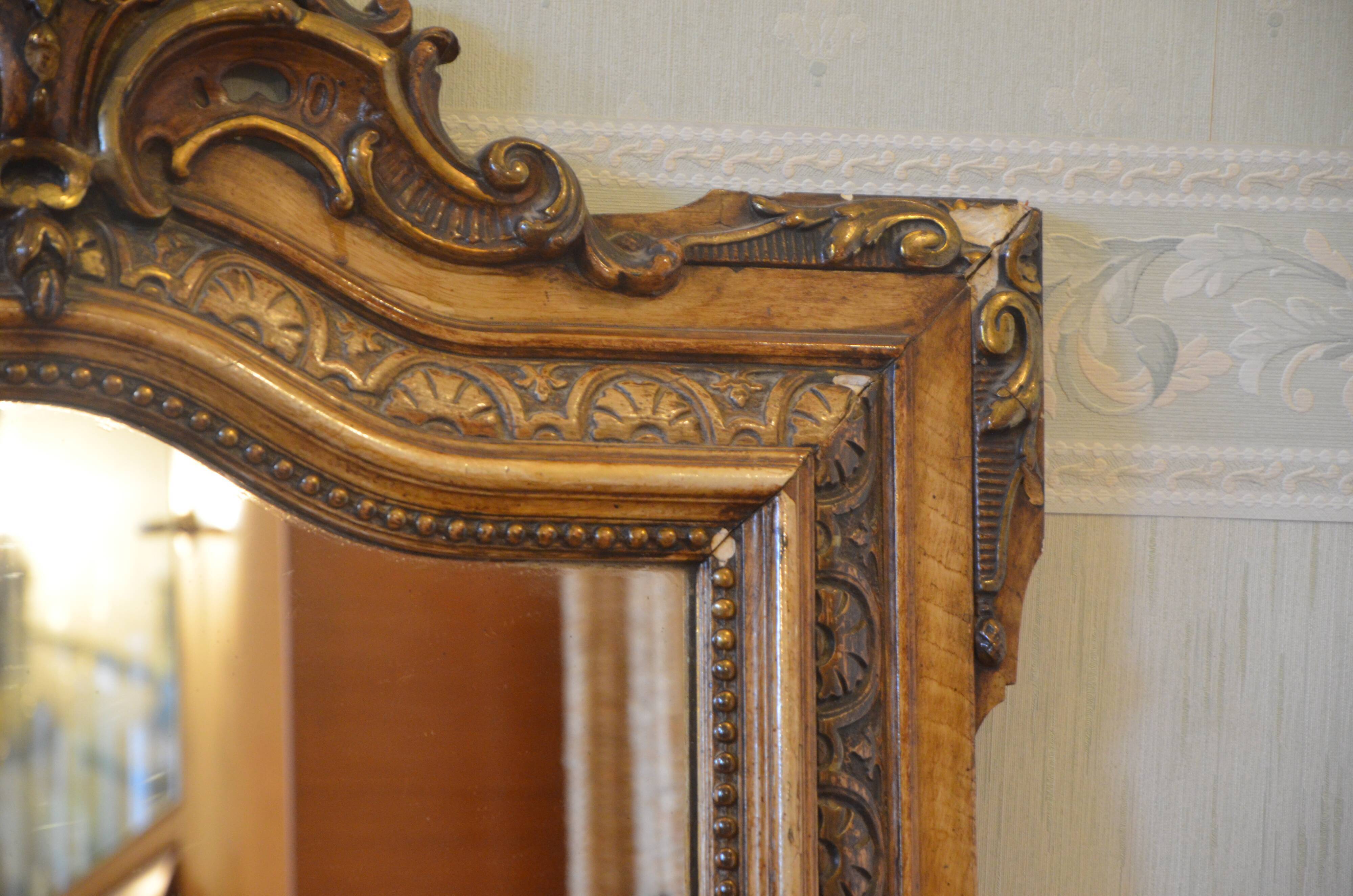 Wooden style mirror 74x104cm