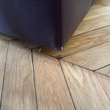 CINNA Brown leather sofa 4 seats Exclusive model Didier Gomez