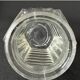 Art Deco geometric pattern glass hyacinth vase, 1930