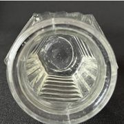 Vase à jacinthe en verre motif géométrique Art Déco 1930