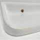 Vintage white glazed ceramic wall shelf