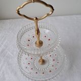 Paloma series glass tiered tray, Attributed to Walther Glas. 1970