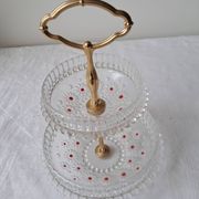 Plateau à étages En verre série Paloma, Attribué à Walther Glas.  1970