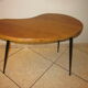 Table basse vintage forme haricot