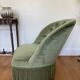 fauteuil chauffeuse crapaud velours vert