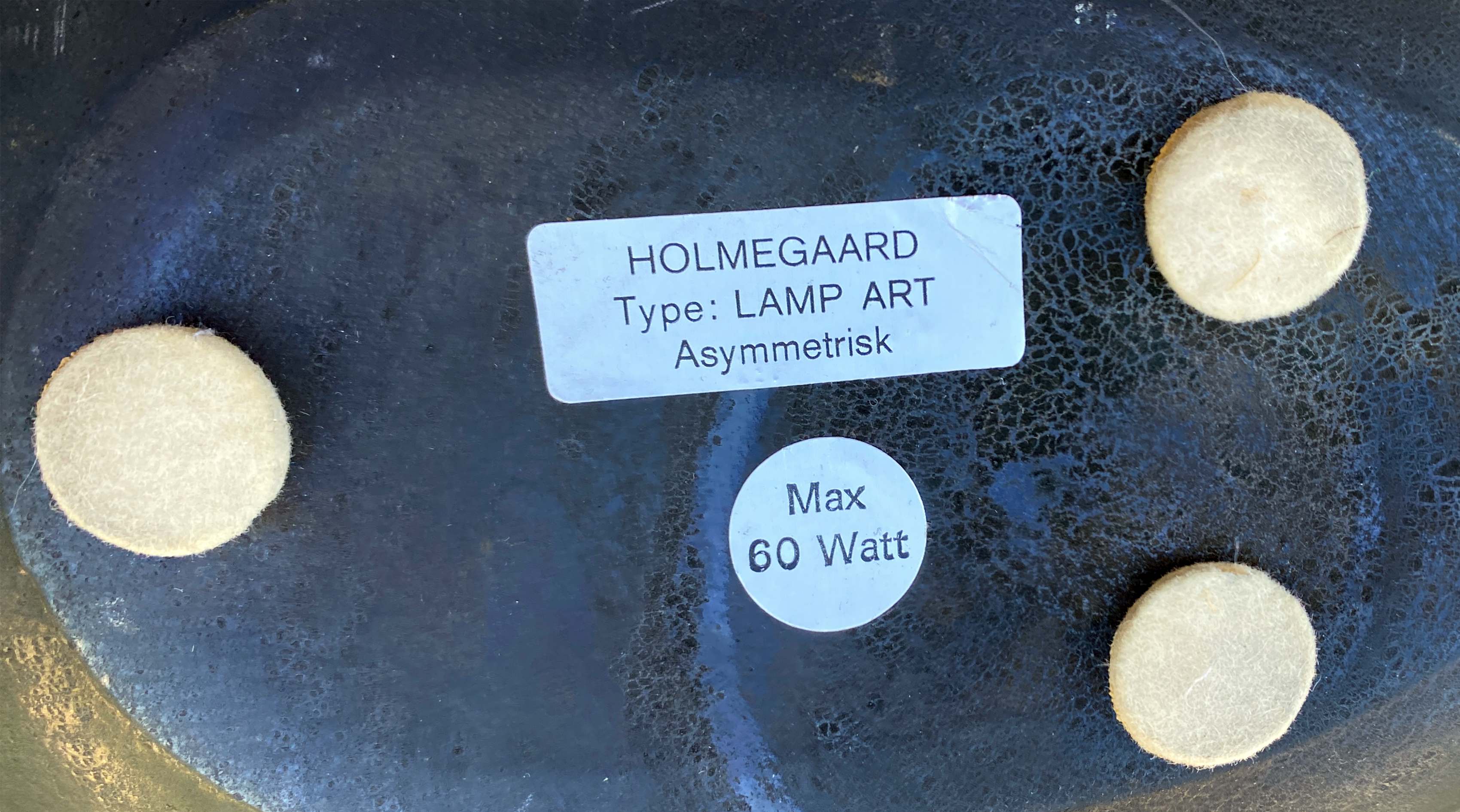 Asymmetrical desk lamp by Michael Bang (1944-2013) for Holmegaard, Denmark, 1970s