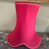 Lampshade in pinkish-burgundy fabric