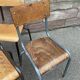 20 vintage mismatched industrial chairs school MULLCA tube & wood