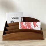 Large letter rack, wooden mail rack