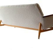 Mid-century scandinavian 3-seater sofa made of teak & boucle, norway 1970's