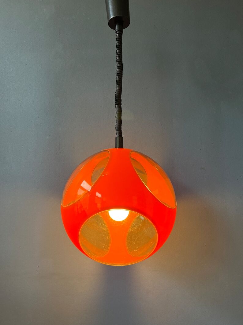 Orange suspension 'Bug Eye' space age
