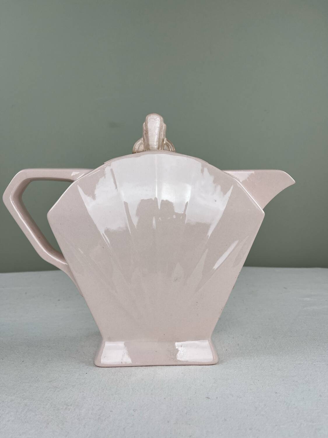Art Deco pink teapot