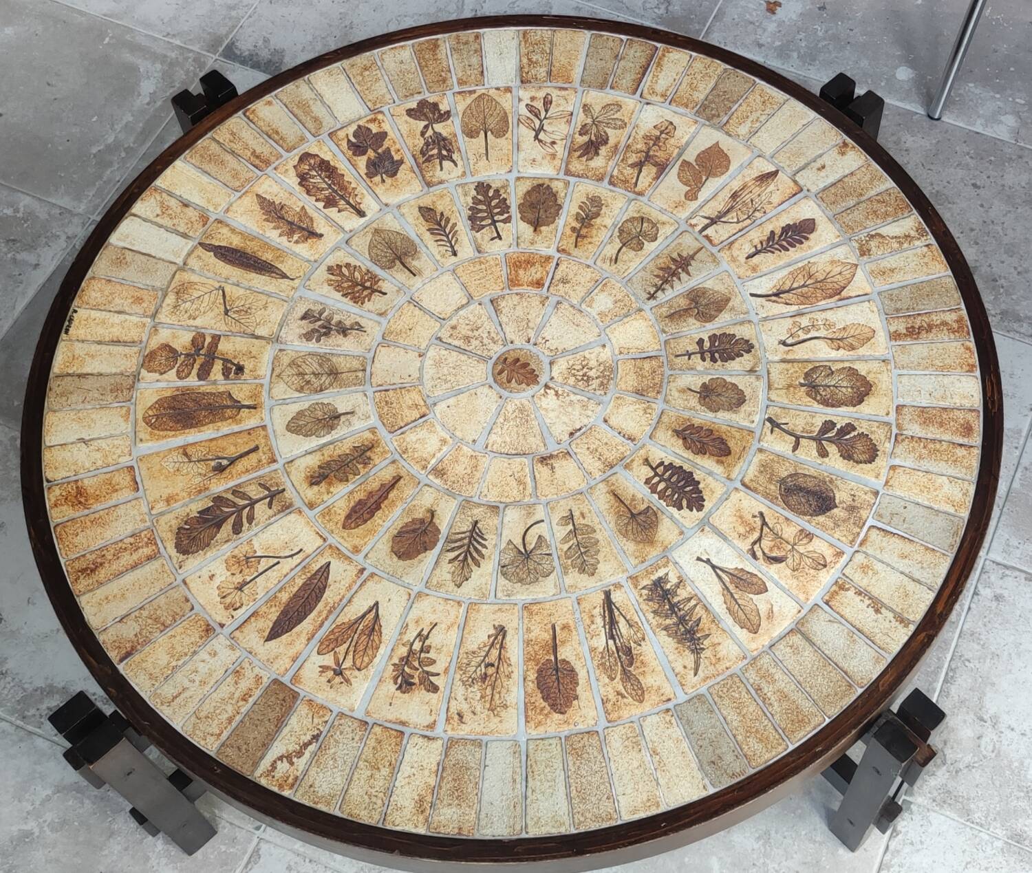 Roger Capron Vallauris ceramic coffee table herbarium decor