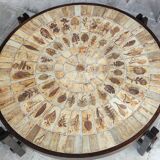 Roger Capron Vallauris ceramic coffee table herbarium decor