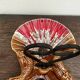 Ceramic hors d'oeuvre server Vallauris shell slipware fish
