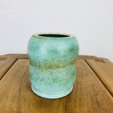 Vintage blue ceramic vase