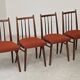 Set of 4 dining chairs TON Bystrice Antonin Suman orange fabric