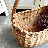 Woven wicker basket