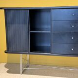 Black Danish Sideboard By Denka, Denmark, 1990's