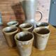 Vintage orangeade or fruit juice set in Digoin stoneware