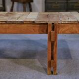 Coffee table in beech and ceramic by Roger Capron, 1960s