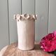 Stoneware vase with relief flowers