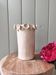 Stoneware vase with relief flowers