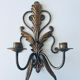 Golden antique wall chandelier