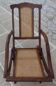Fauteuil ancien pliant assise et dossier cannés en bois