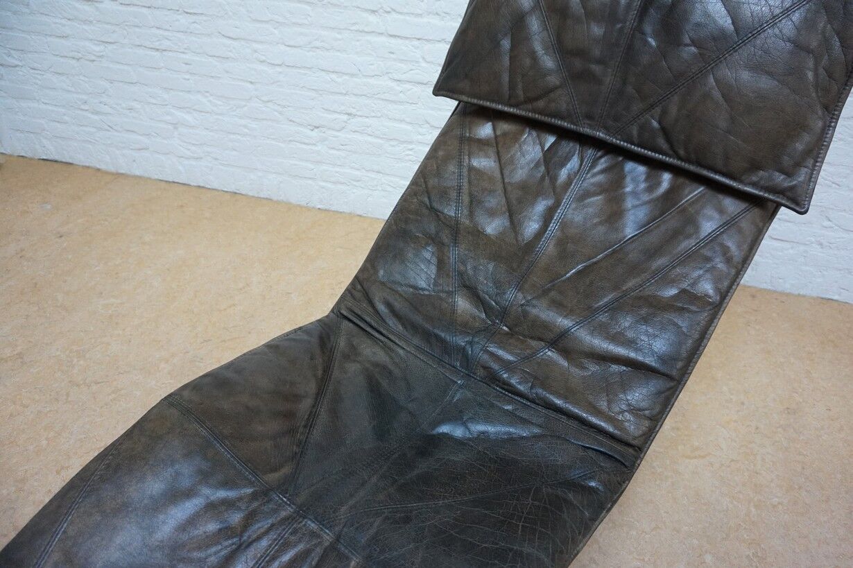 Swedish Leather Skye Lounge Chair by Tord Björklund for Ikea, 1970s