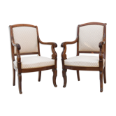 Pair of Restoration-style armchairs