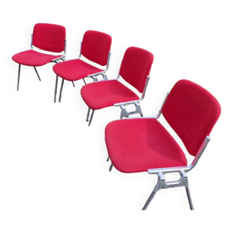 4 vintage stackable chairs by Giancarlo Piretti for Castelli