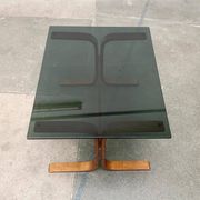 Set of 3 Norwegian Mi-Century Style Siesta Lounge Chairs and Glass Side Table by Ingmar Relling for Westnofa