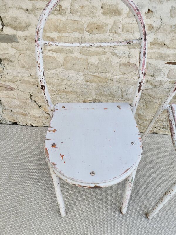 Paire de chaises Mobilor, en métal et bois