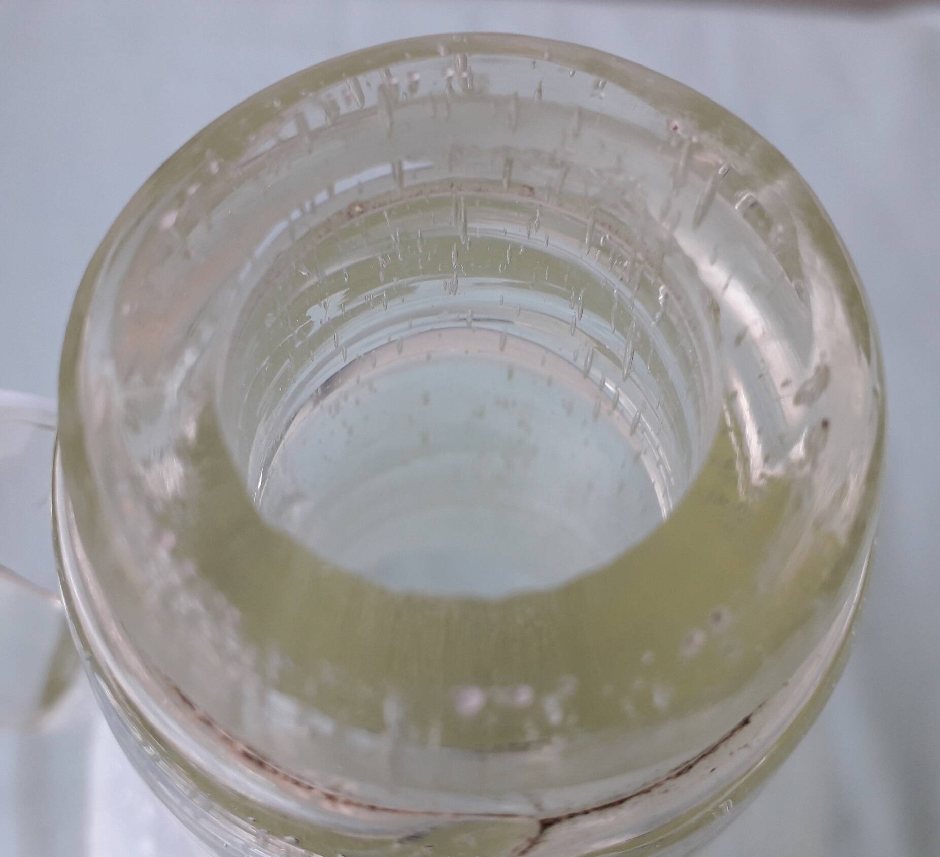 Bubble glass carafe