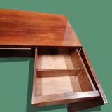 Rectangular veneered wooden desk in Art Deco style. 1930s-1940s.