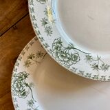 Set of 8 vintage plates in palmyre de sarreguemines iron earth (lot 3)