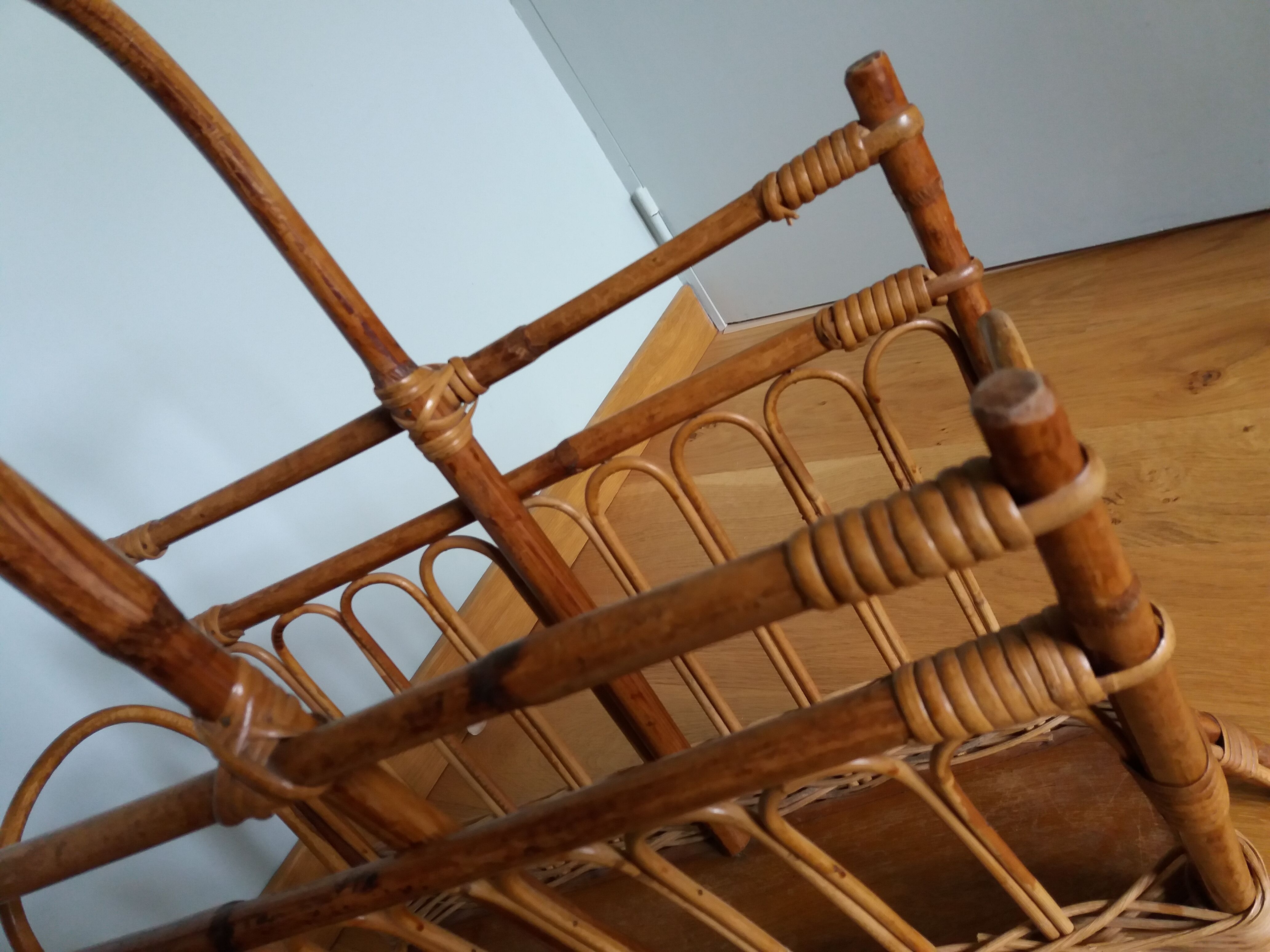 Wicker rattan magazine holders