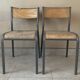 Set de 2 chaises d'école vintage Mullca 510