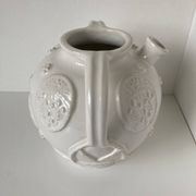 Malicorne (atelier Tessier), belle verseuse pouvant former vase en faïence