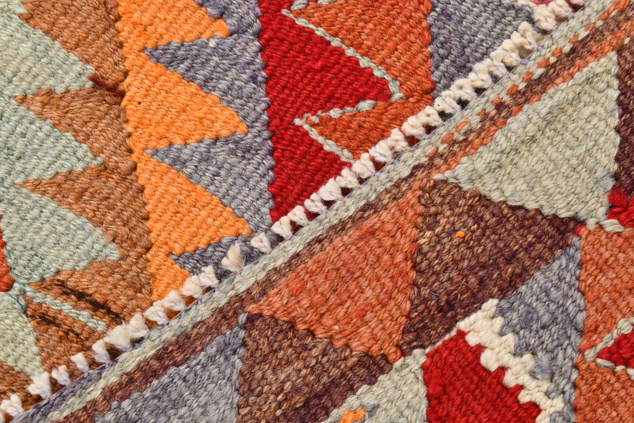 3x12 Handmade Vintage Kilim Runner Rug, 102x362Cm