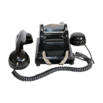 Téléphone bakélite noir PTT 1959