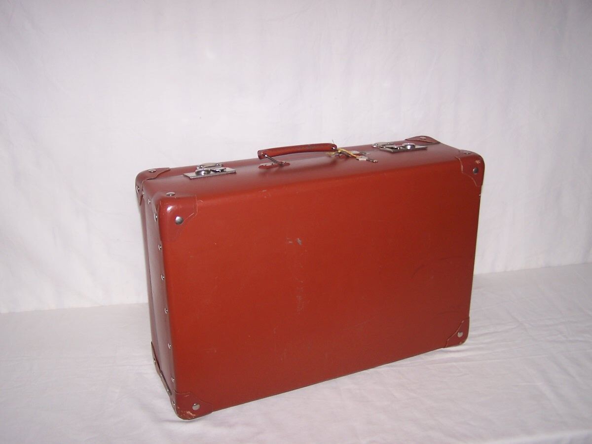 Brown vintage suitcase 50s