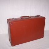 Brown vintage suitcase 50s