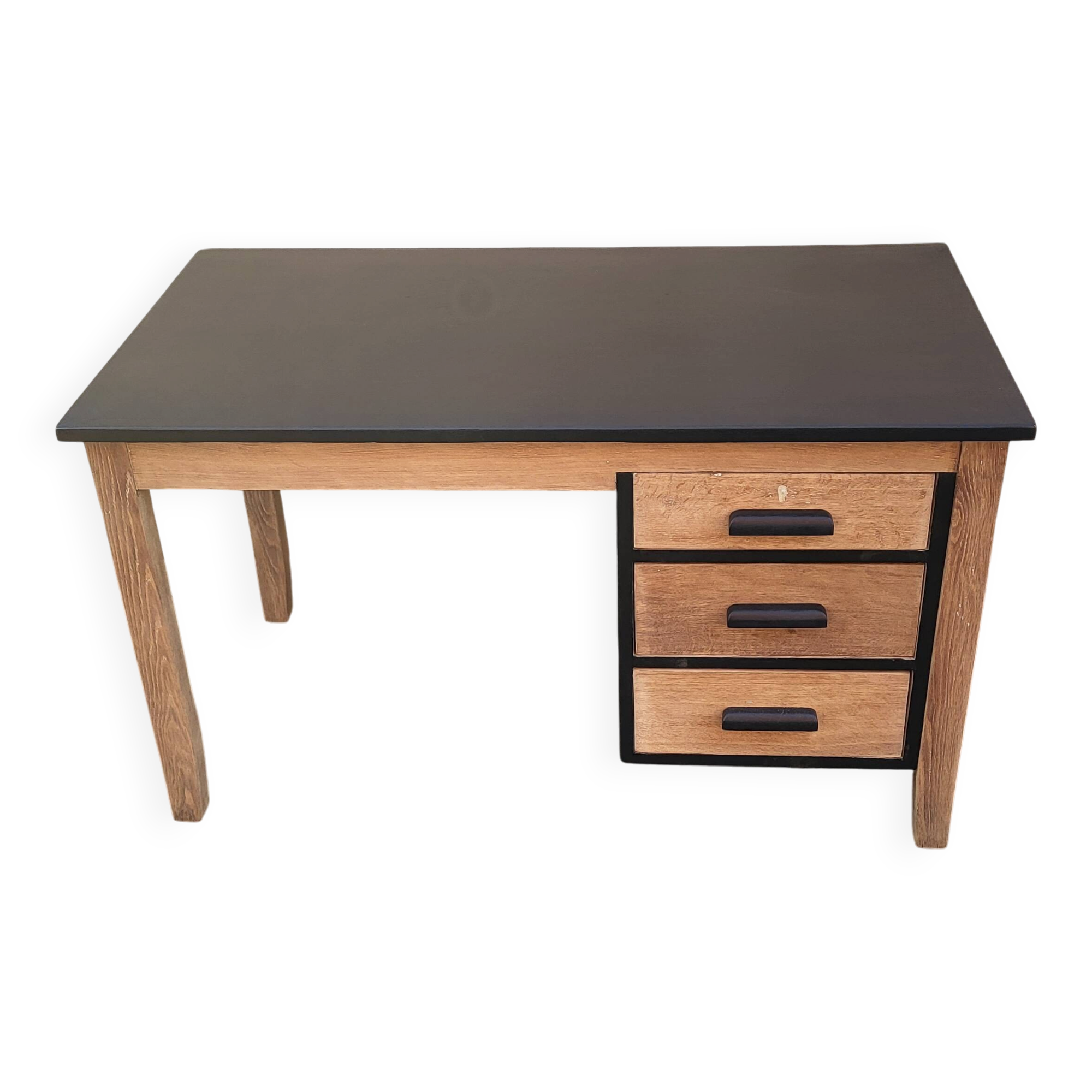 beautiful desk 1940/60 in revamped wood