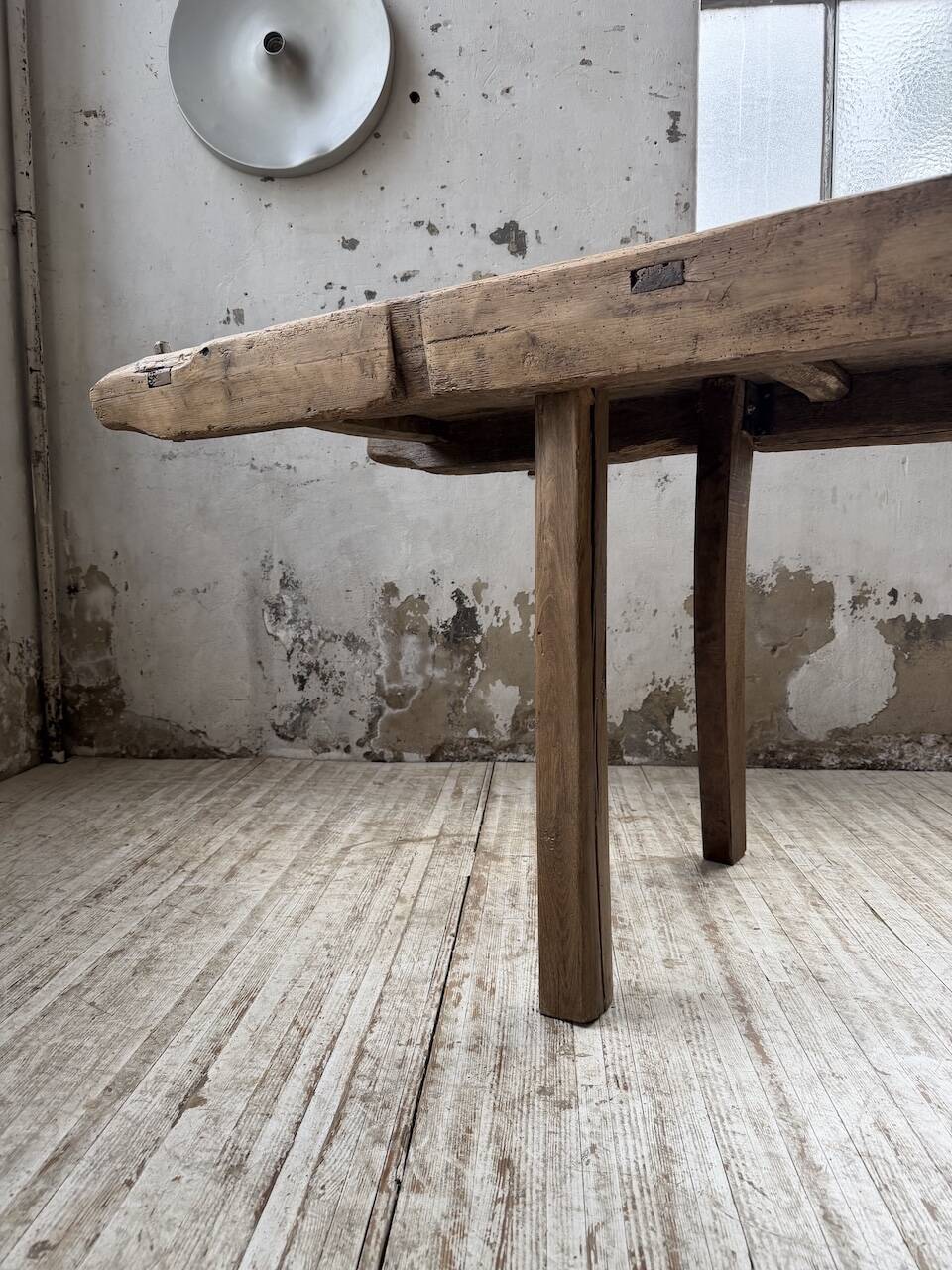 Brutalist popular art table XXL 3.5m/4m pine and oak