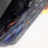Boheme vase in multicolored thick glass splashes height 27 cm